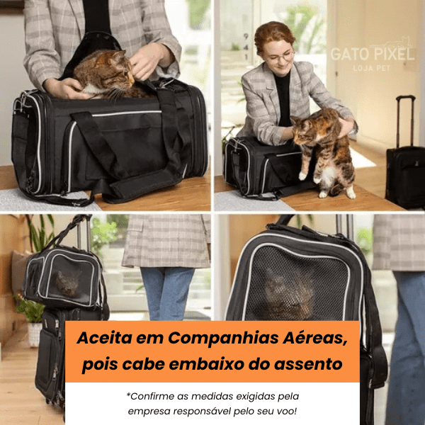 bolsa de transporte gato aviao