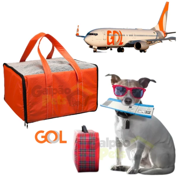 BOLSA VIAGEM PETS PADRÃO CIA AÉREA GOL